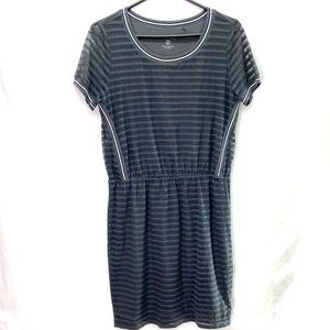 Sandwich Women's Midi Dress Striped Grey - Size Medium